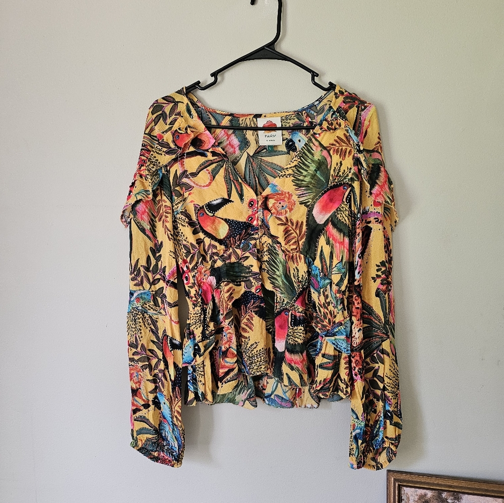 FARM Rio Multicolor Tropical Print Blouse - Picture 3 of 9
